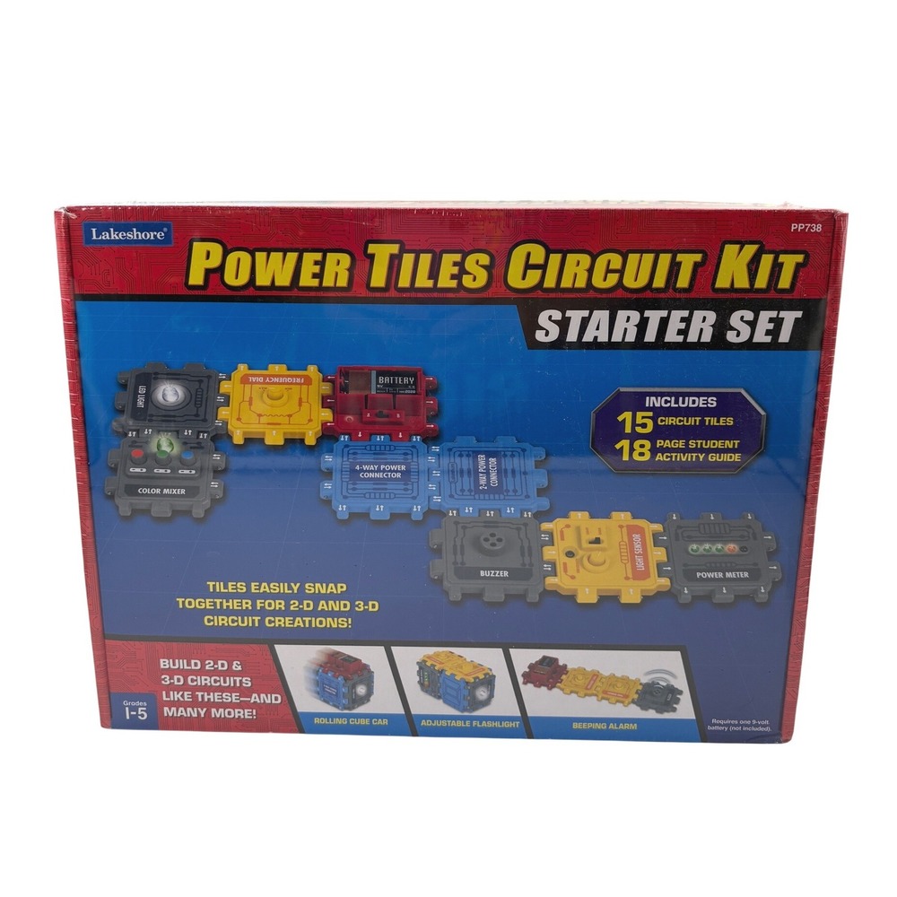 Lakeshore Power Tiles Circuit Kit Starter Set Multi-Color‎ STEM Educational Toy